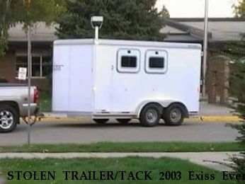 STOLEN TRAILER/TACK 2003 Exiss Event 2H, Near Lake Geneva, WI, 53147